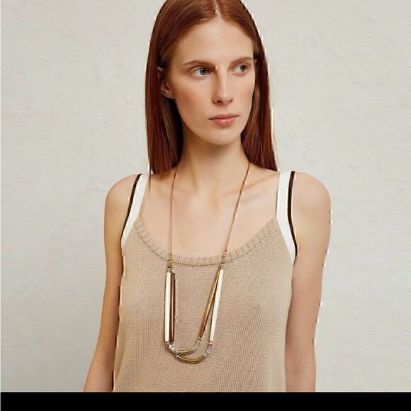 Yargici  Knit  Cotton Crop Top  Size S Tan - Picture 3 of 3